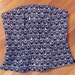 White House Black Market Peacock Pattern Satin Bustier, size 8